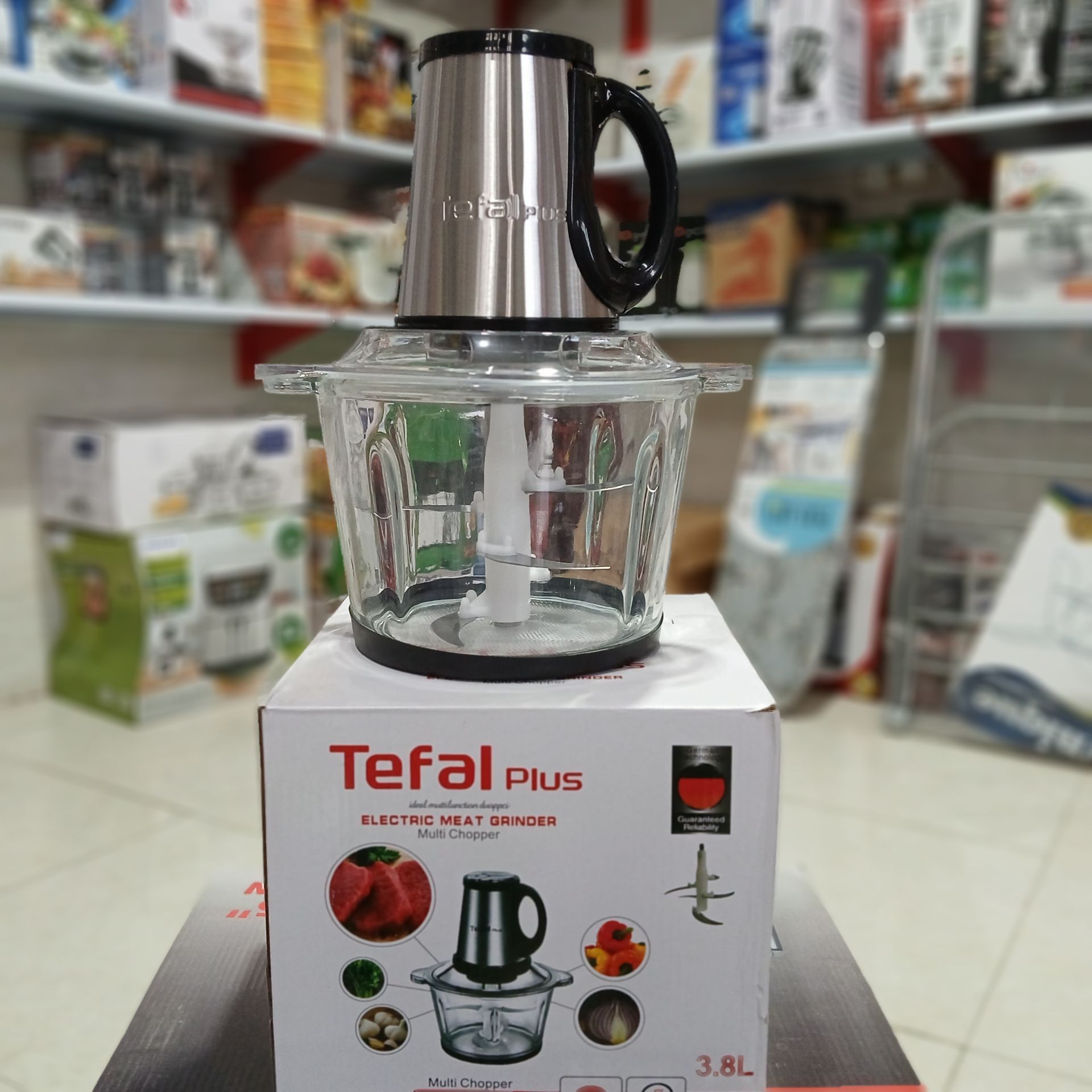 خردکن برقی تفال پلاس 5 تیغه 3.8 لیتر | کاسه پیرکس | موتور 3500 وات | TF-2023