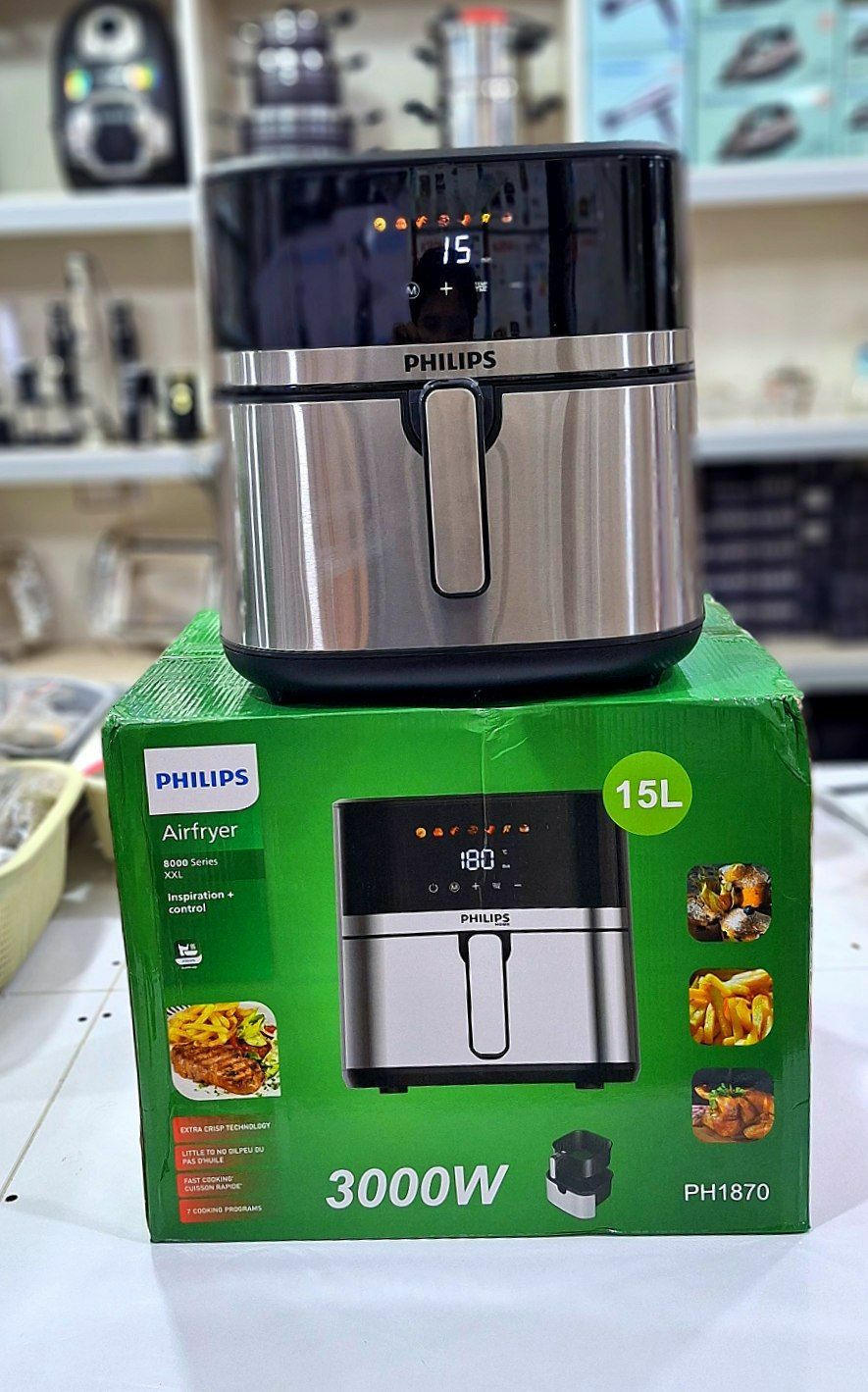 سرخ کن بدون روغن فیلیپس مدل PH1870 دو المنت 15 لیتری 3000 وات صفحه لمسی | Air Fryer Philips