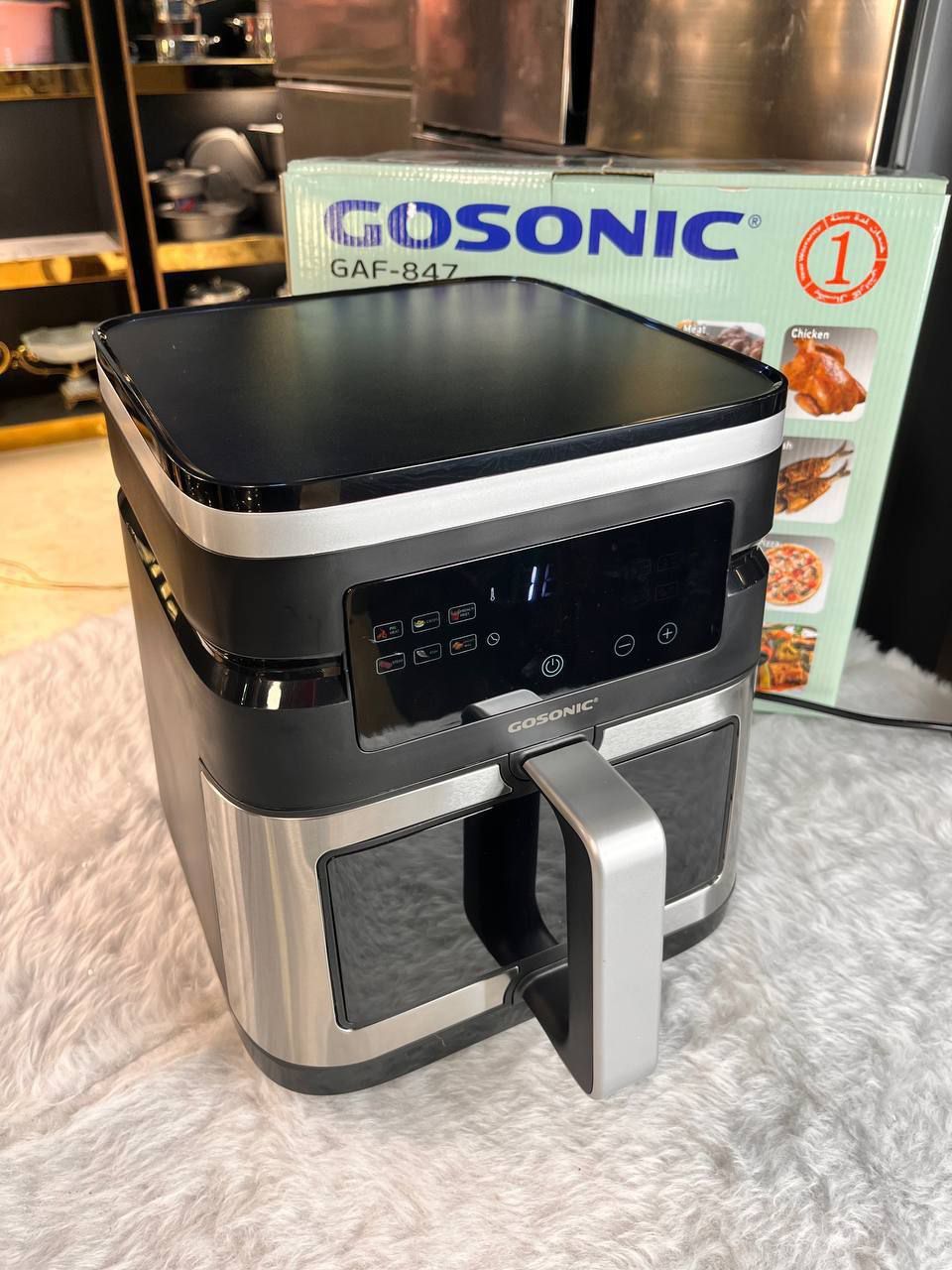 سرخ کن بدون روغن گاسونیک مدل GS-847 ظرفیت 7 لیتری | دو المنت حرارتی قدرتمند | نسل جدید Air Fryer گاسونیک